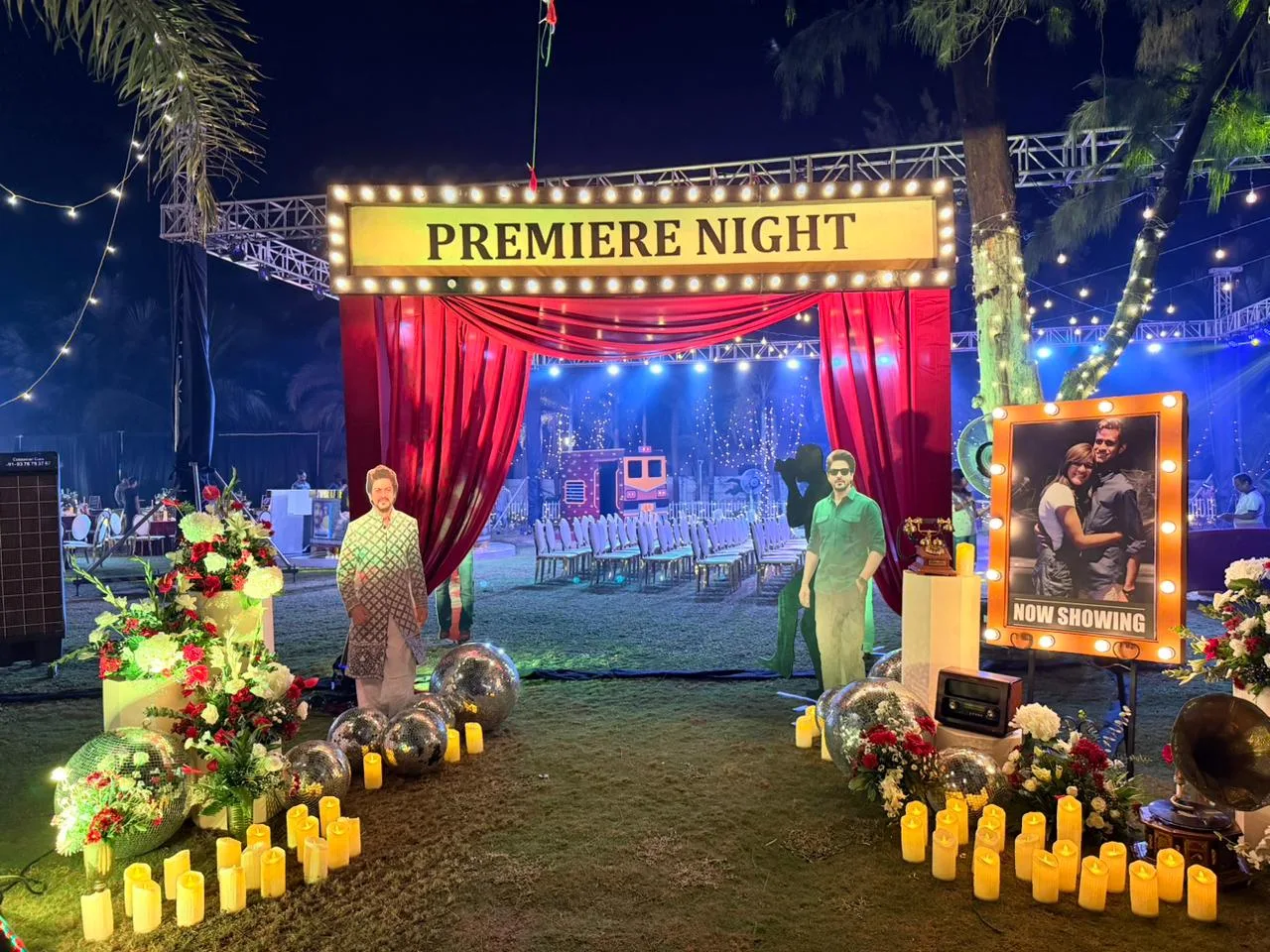 Love is not just seen, it’s celebrated 💛✨ Creating magical Sangeet moments for Himanshu & Ahana at @foxosolabeachgoa with décor,Lighting and Sound that spoke their story 🌸🎶